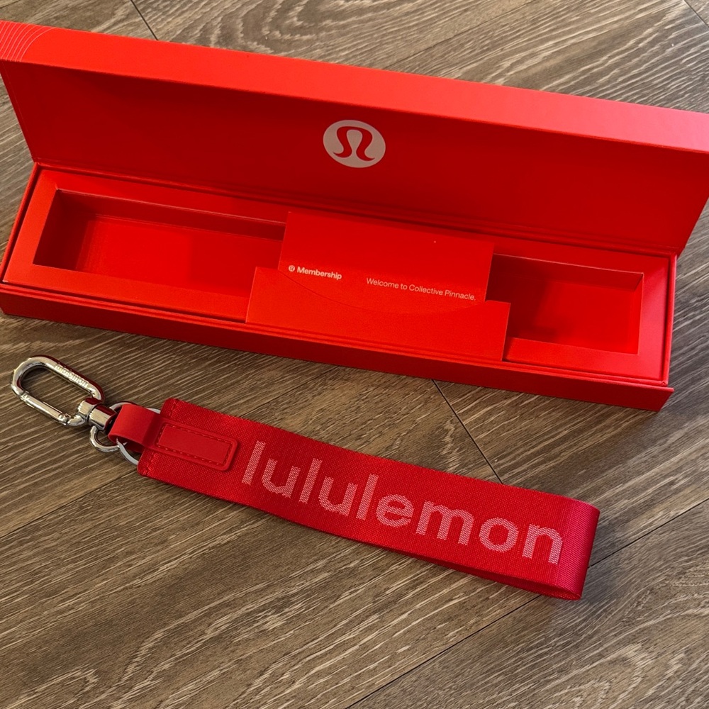 lululemon Never Lost Red Keychain